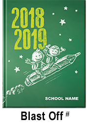 space yearbook cover, blast off yearbook cover, yearbook inspiration