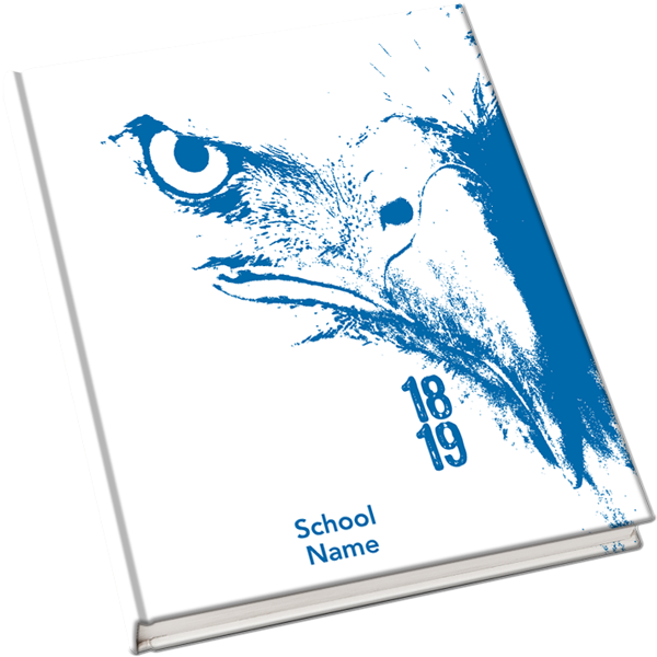 eagle yearbook cover, animal creative cover, middle school yearbook