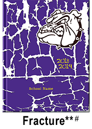 fracture yearbook cover, creative yearbook, middle school yearbook cover