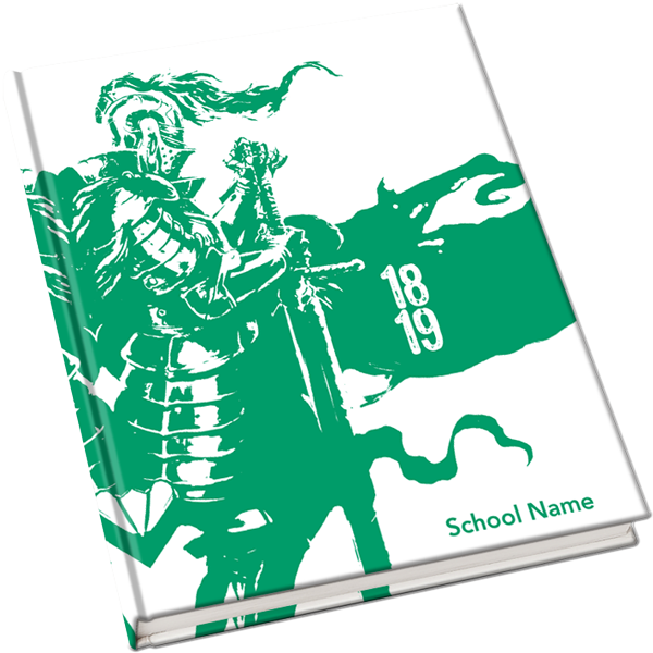 knight yearbook cover, knight creative cover, middle school yearbook