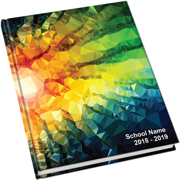 quartz design yearbook cover, colorful yearbook covers