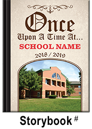 once upon a time cover, storybook cover, elementary or middle school yearbook cover idea