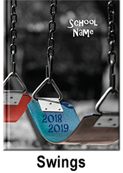 playground swings, elementary school yearbook cover ideas, creative yearbook themes